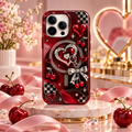 Glossy Heart & Cherry iPhone Case